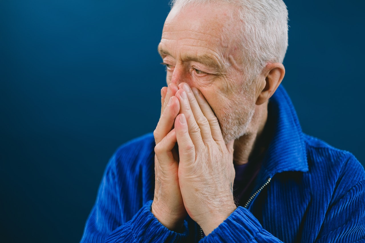 worried old man