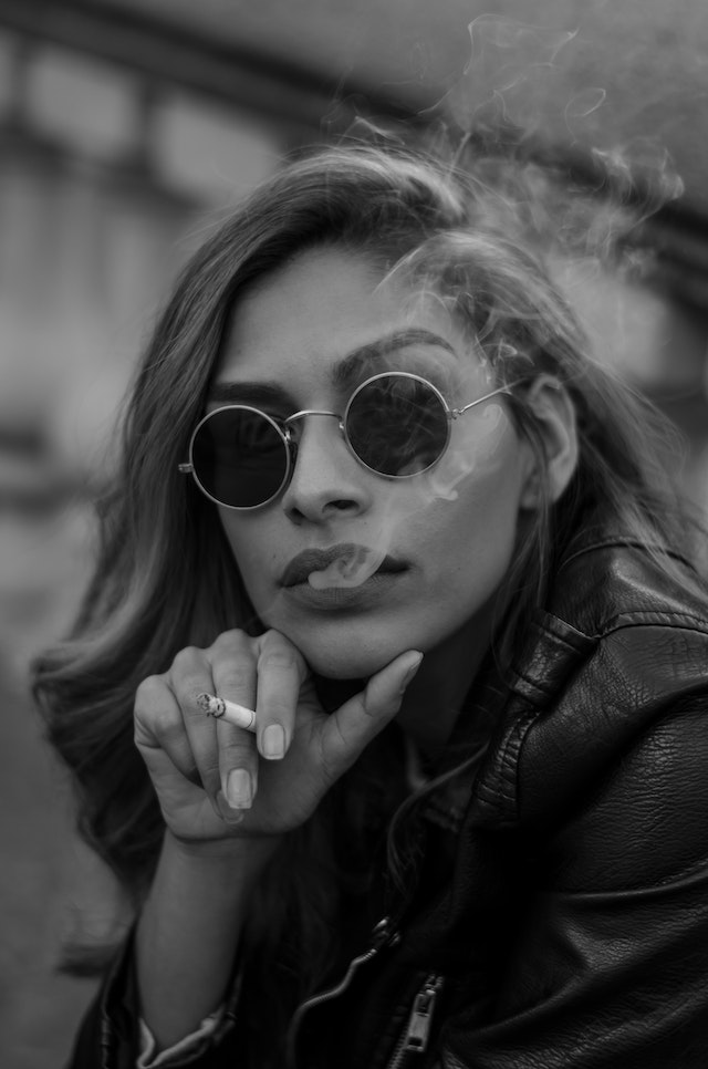 woman smoking